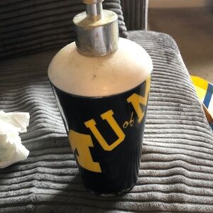 University of Michigan Black and Yellow Soap Dispenser